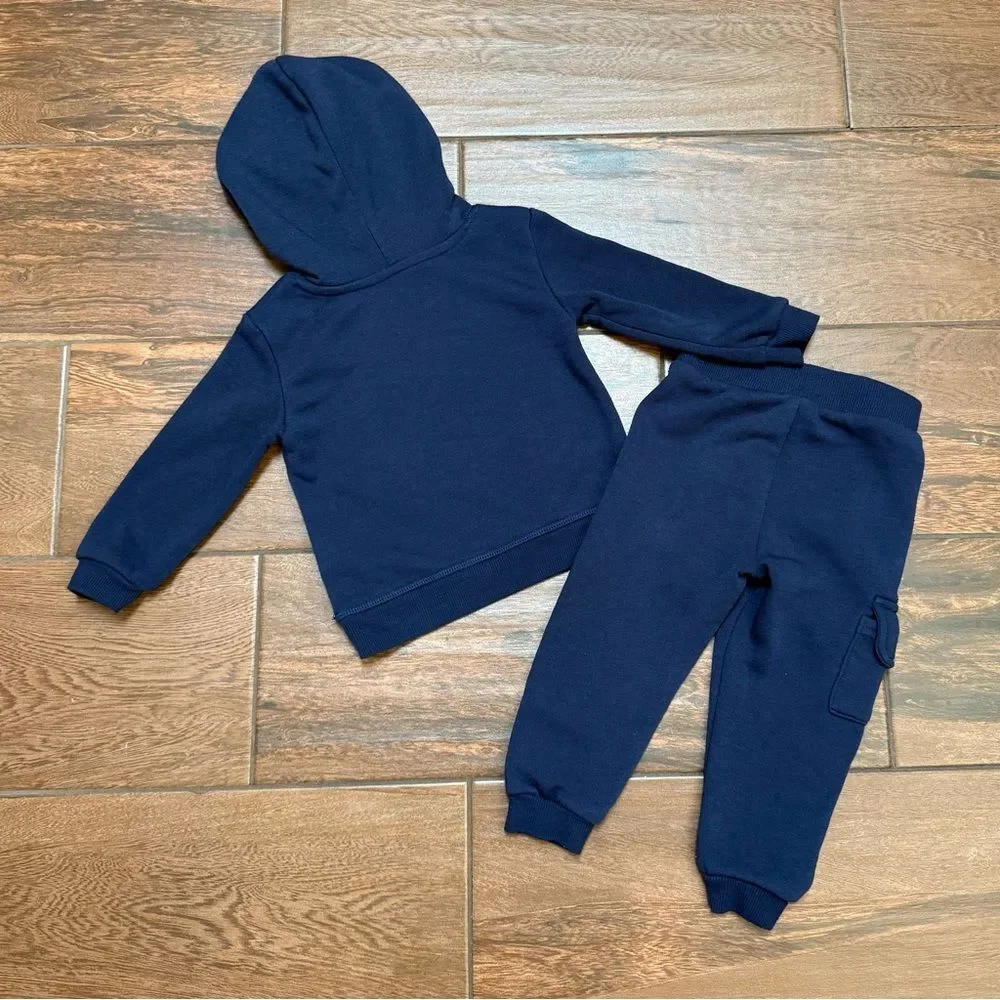 Pink Floyd Toddler 2 Piece Sweatsuit Sweatpants & Hoodie Navy Blue Sz 18M